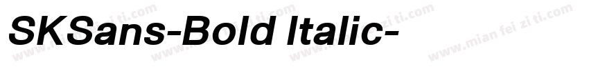 SKSans-Bold Italic字体转换